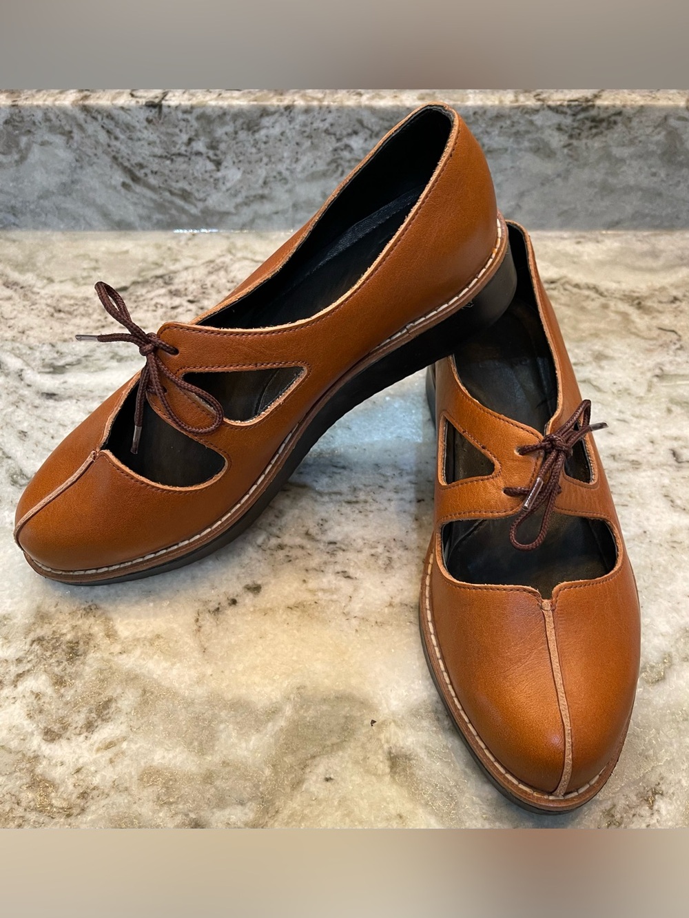Alma Milano Shoes Loafers Women EU38 Italian Leather Caramel Brown